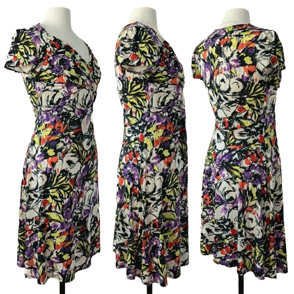 Leota | Birds and the Bees Maternity Dress | Multi Color Floral | Medium - Picture 6 of 8